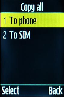 If you select To phone: