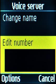 Scroll to Edit number and press the Navigation key.