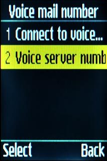 Scroll to Voice server number and press the Navigation key.