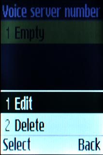 Scroll to Edit and press the Navigation key.