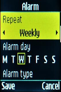 If you select Weekly: