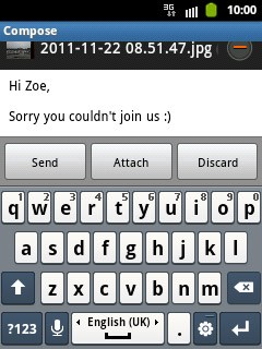 Write subject and text for your email message.Press Send.