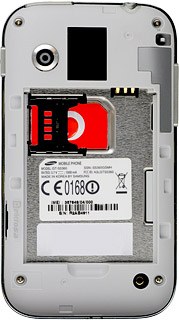 Place your SIM as illustrated next to the SIM holder.Slide your SIM into the SIM holder.