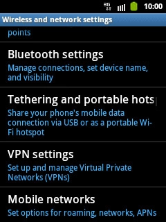 Press Mobile networks.