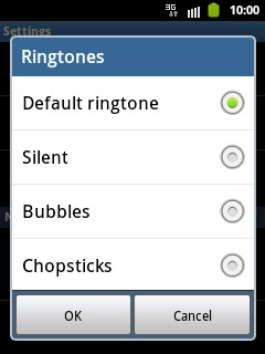 Once you've found a message tone you like, press OK.
