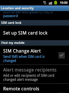 Press Set up SIM card lock.