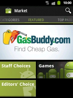 To search by application name:Press the search icon.