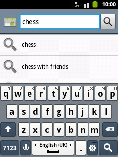 Key in the name of the required application and press the search icon.