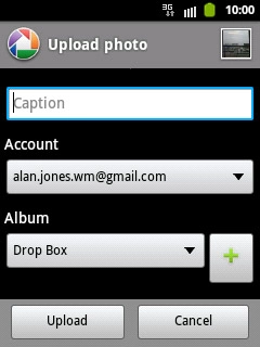 Key in text for the picture.Press Upload.