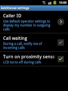 The current settings are displayed.Press Call waiting to turn the function on or off.