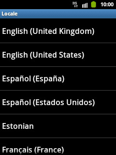 Press the required language.