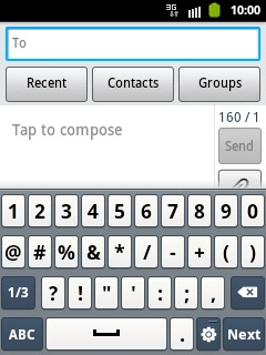 Press To.Key in the first letters of the required contact.Matching contacts are displayed.