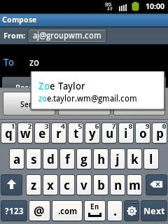 Press the required contact.To add more recipients.