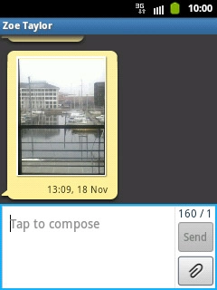 Press Tap to compose.Write the required text.