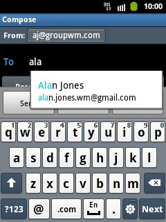 Press the required contact.