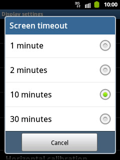 Press the required period.