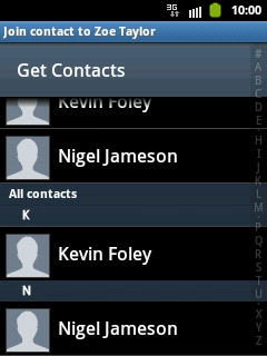 Press the required contacts to merge the contacts.