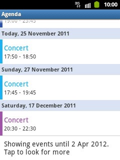 Press the required appointment to view the appointment details.