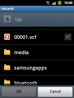 Press the required file to tick it.