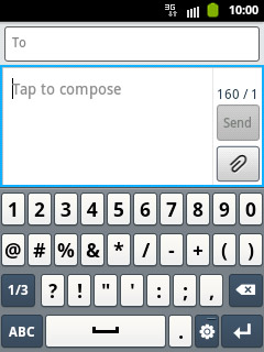 Press ABC to return to text input.