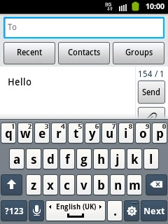 Press To.Key in the first letters of the required contact.Matching contacts are displayed.