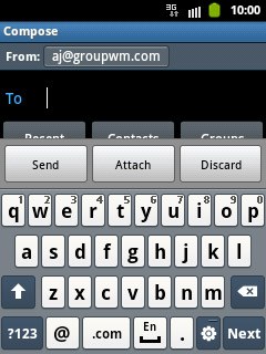 Press To.Key in the first letters of the required contact.Matching contacts are displayed.