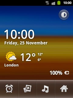 Press the alarm icon.