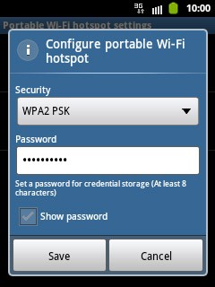 Press the drop down list below Security.