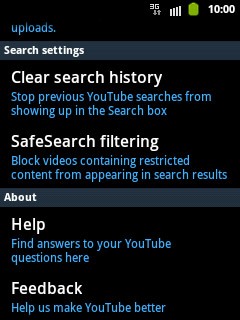 Press Clear search history.
