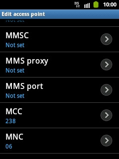 Press MMS proxy.