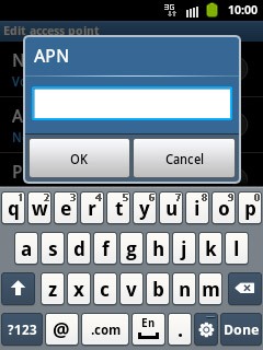 Key in live.vodafone.com and press OK.