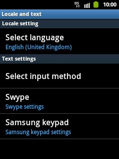 Press Select language.