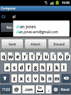 Press the required contact.