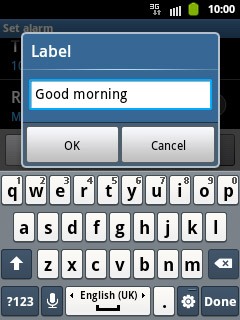 Key in the required name and press OK.