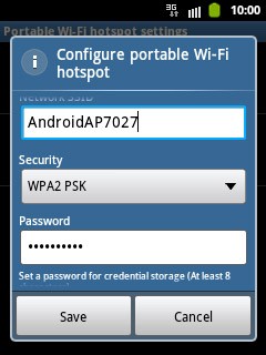 Press the field below Password and key in a password (minimum length of eight characters).