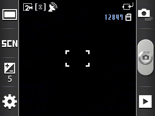 If the camera is turned on:Press the camera icon.