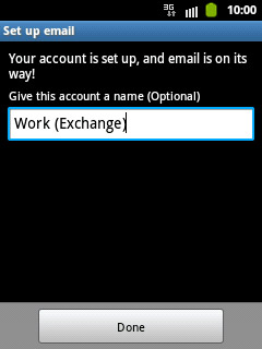 Press Done.Wait while your phone retrieves new email messages.