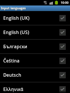 Press the required languages to select them.