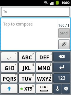Press the letter keys to write the required word.A number of words based on the letters you've keyed in are displayed.