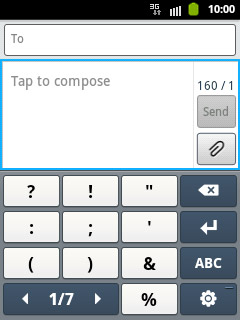 If required, press 1/7 to see more symbols.