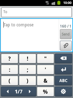 Press ABC to return to text input.