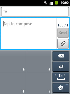 To key in letters:Key in the required letters in the top left field or the top right field.