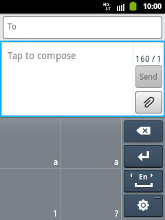 To key in symbols:Key in the required symbols in the bottom right field.Your phone automatically suggests a letter, number or character matching what you've keyed in.