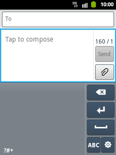 To key in letters:Press the symbol selection icon until ABC is displayed in the bottom left corner of the display.