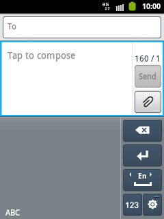 To key in numbers:Press the symbol selection icon until 123 is displayed in the bottom left corner of the display.