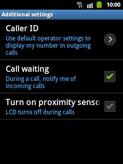 After a moment, the current settings are displayed.Press Caller ID.