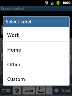 Press the required email type.