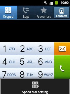 Press Speed dial setting.