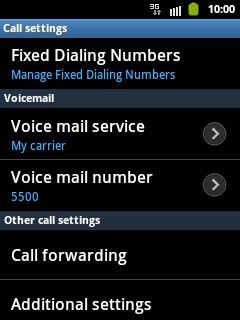 Press Voice mail number.