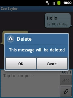 Press OK to confirm.